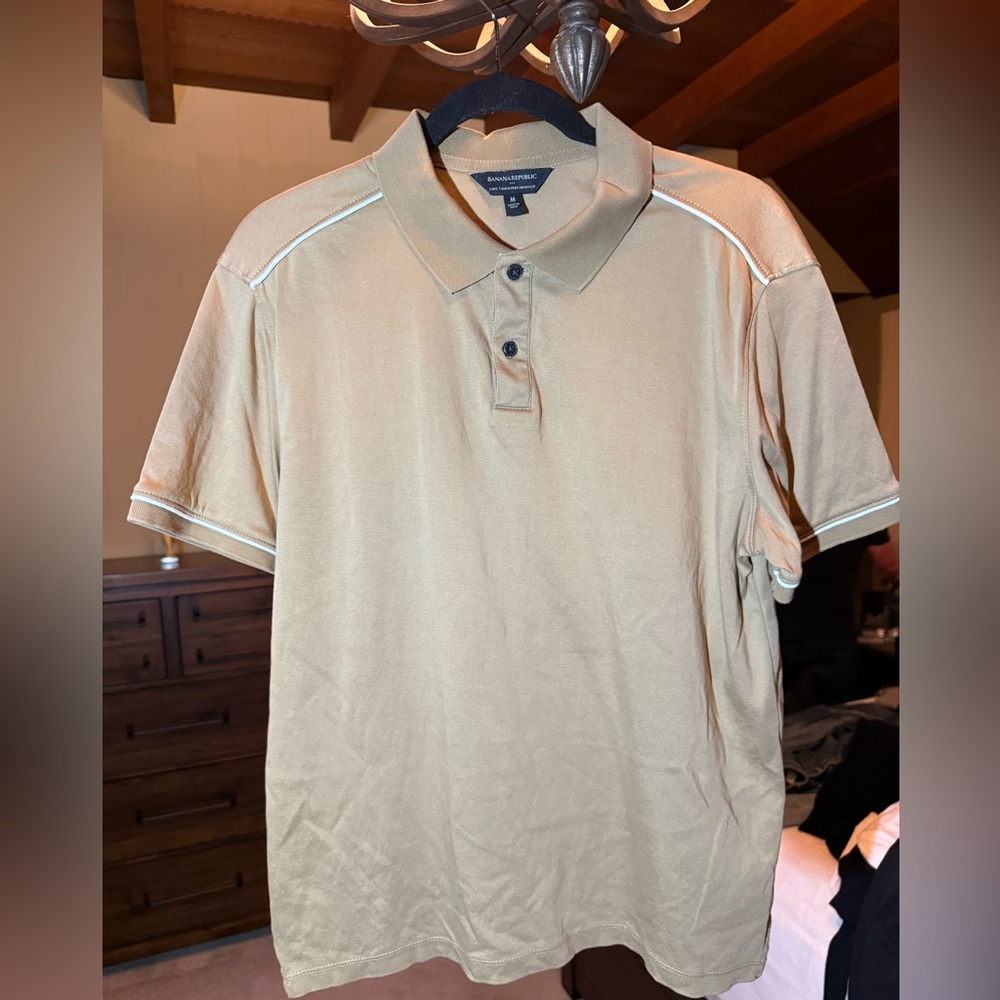 Banana Republic Tan Polo Shirt